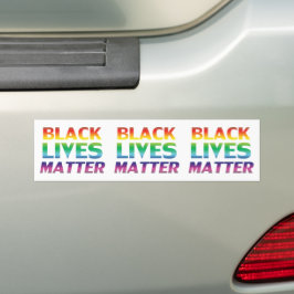 Black Lives Matter-regnbåge, modern typografi-prid Bildekal