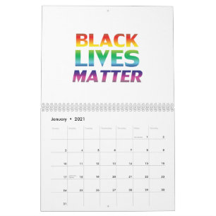 Black Lives Matter regnbåge pride modern typografi Kalender