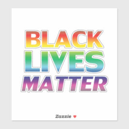 Black Lives Matter Rinbow typography lgbt pride Klistermärken