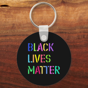 Black Lives Matter Stencil 01 Editable Färg Nyckelring