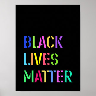 Black Lives Matter Stencil 01 Editable Färg Poster