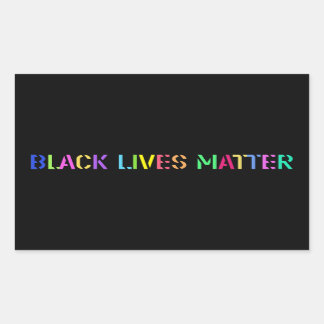 Black Lives Matter Stencil 02 Uppror Multi Stil Rektangulärt Klistermärke