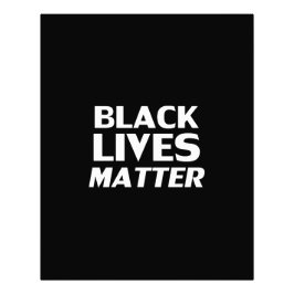 Black Lives Matter svartvit modern typografi Fototryck