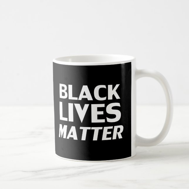 Black Lives Matter svartvit modern typografi Kaffemugg (Höger)