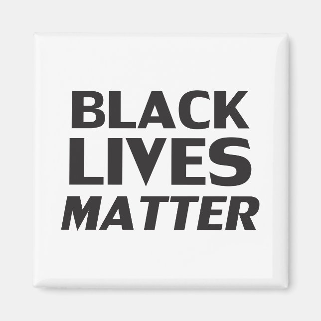 Black Lives Matter svartvit modern typografi Magnet (Framsidan)