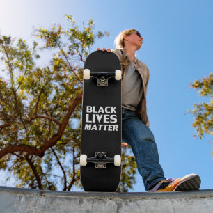 Black Lives Matter svartvit modern typografi Mini Skateboard Bräda 18,5 Cm