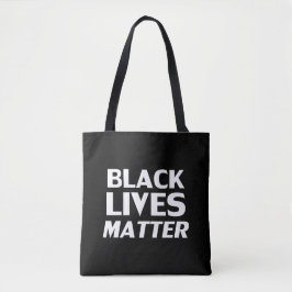 Black Lives Matter svartvit modern typografi Tygkasse