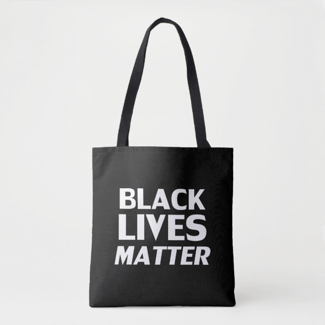 Black Lives Matter svartvit modern typografi Tygkasse (Framsida)