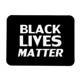 Black Lives Matter svartvit typografi modern Magnet