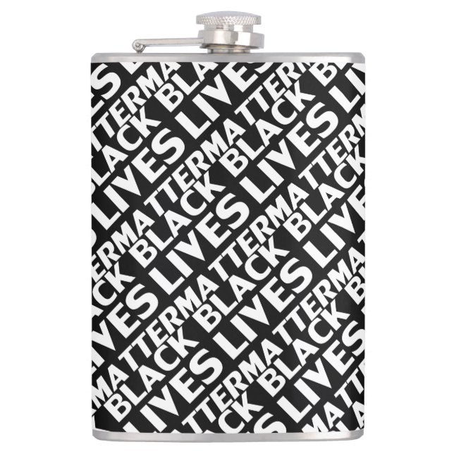 Black Lives Matter svartvit typografi mönster Fickplunta (Framsidan)