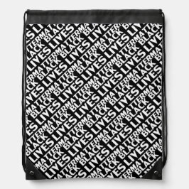 Black Lives Matter svartvit typografi mönster Gympapåse