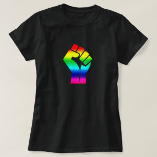 Black Lives Matter Symbol LGBTQ Pride Rainbow T Shirt
