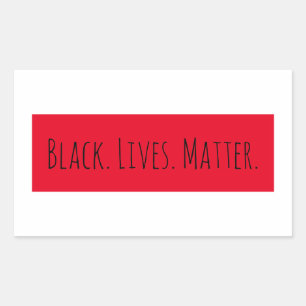 Black Lives Matter Trendig röd bakgrund Rektangulärt Klistermärke