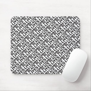 Black Lives Matter white svart typografi modern Musmatta
