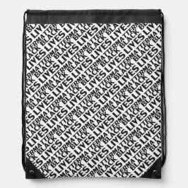 Black Lives Matter white svart typografi mönster Gympapåse