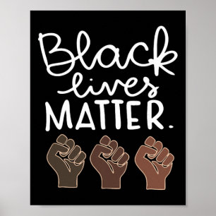 Black Lives Problem Blm Mänskliga Rättigheter Svar Poster