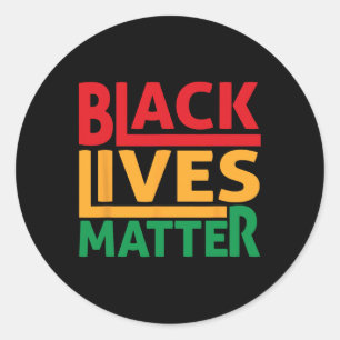 Black Lives-problem Blm Mänskliga rättigheter Svar Runt Klistermärke
