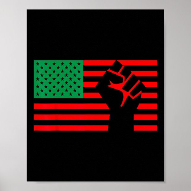 Black Lives Problem Pan African American Unia Flag Poster (Framsidan)