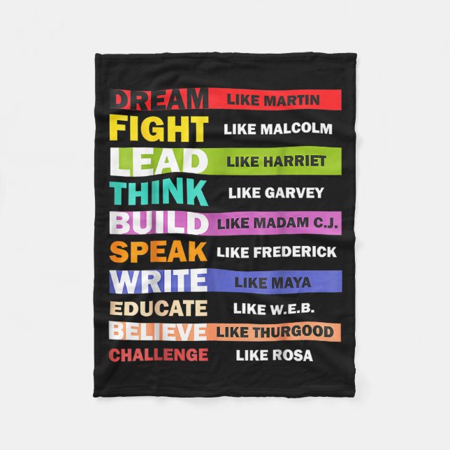 Black Lives S Black Leaders Black History Month  Fleecefilt (Framsidan)