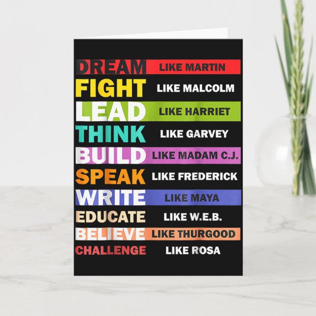 Black Lives S Black Ledare Black History Month  Kort (Framsida)