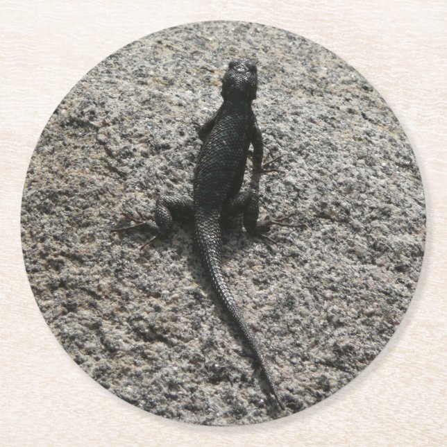 Black Lizard Underlägg Papper Rund (Framsidan)