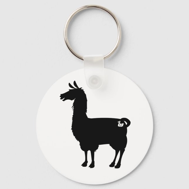 Black Llama Keychain Nyckelring (Framsida)