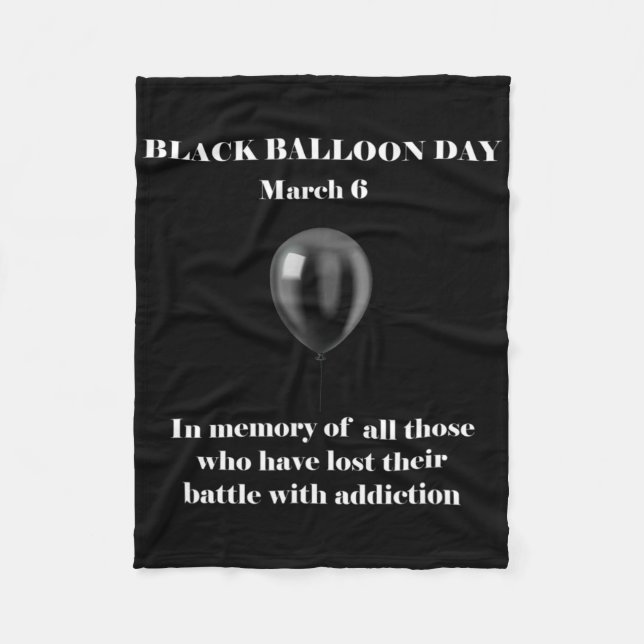 Black Lloon Day Overdose Awareness Addition Fleecefilt (Framsidan)