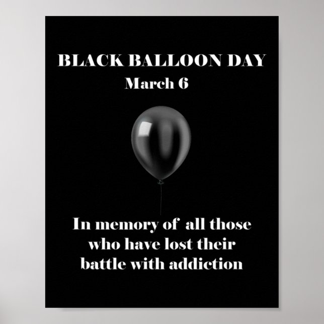 Black Lloon Day Overdose Awareness Addition Poster (Framsidan)