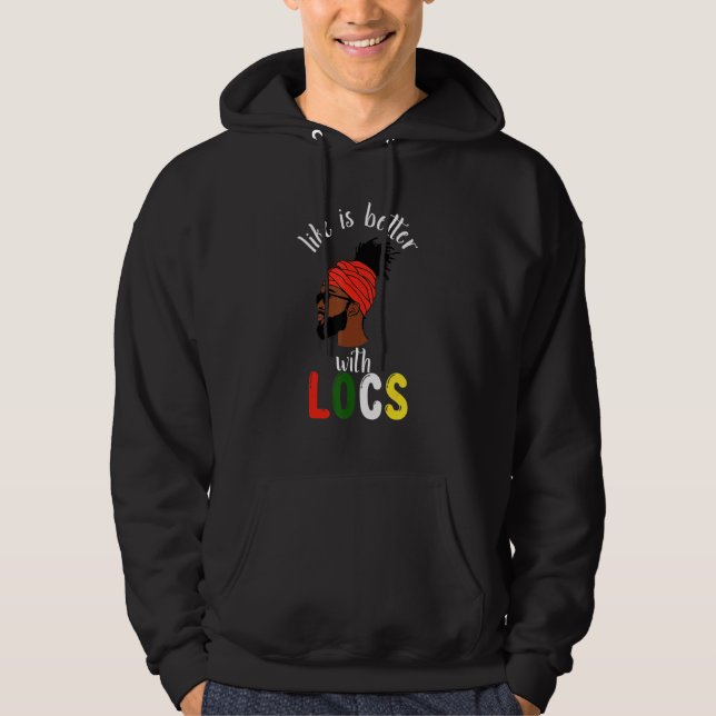 Black Locd - Afro Man Hoodie (Framsida)