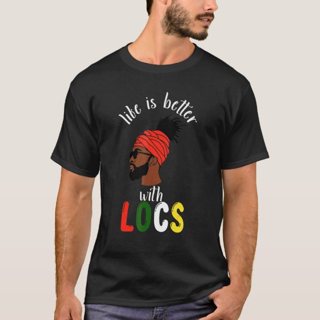 Black Locd - Afro Man T Shirt (Framsida)