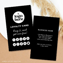 Black Logo Professional Loyalty Card Lojalitetskort