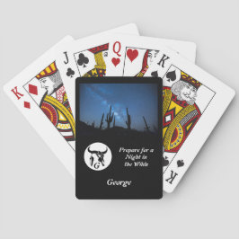 Black Longhorn Skull Silhouette Monogram Photo Casinokort