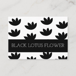 Black Lotus Flower Visitkort