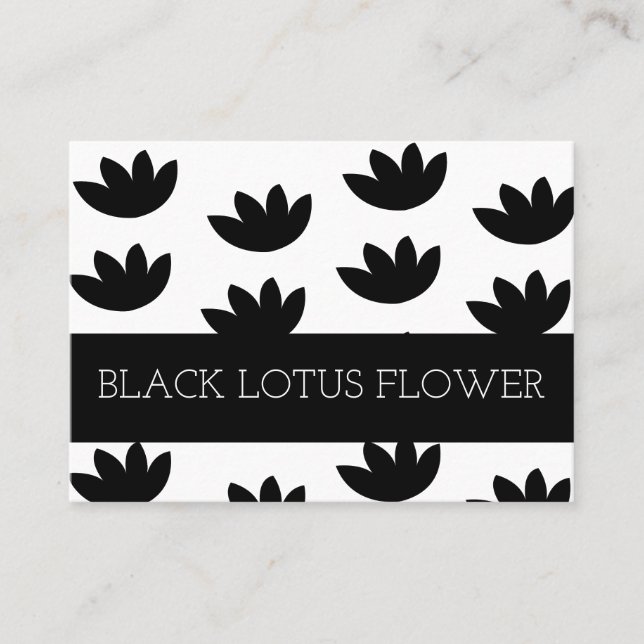 Black Lotus Flower Visitkort (Framsida)