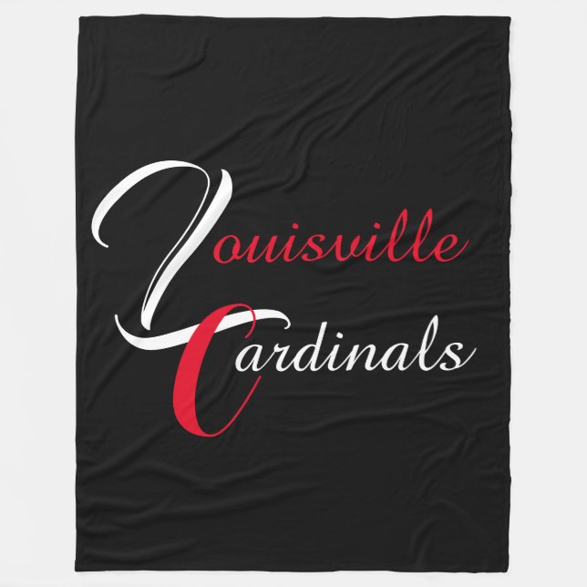 Black Louisville Cardinal Fleece Blanket (Framsidan)