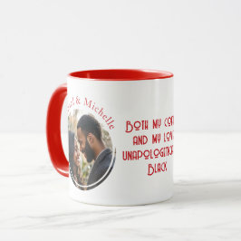 Black Love Quote I custom Photo Red Mugg