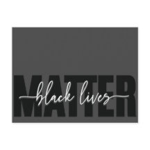 Black Loves Matter Typografi Postkort
