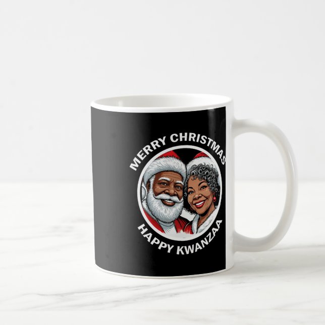 Black Loving Jultomten och Claus-jul Kaffemugg (Höger)