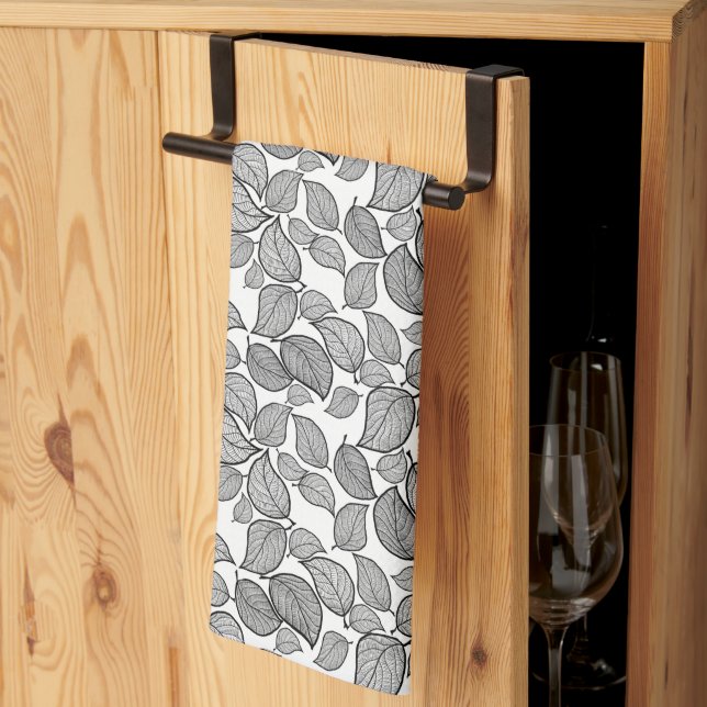 Black Lövs White Kitchen Towels Kökshandduk (Thirds Fold)