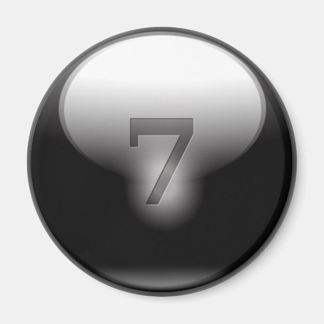 Black Lucky 7 Magnet (Framsidan)