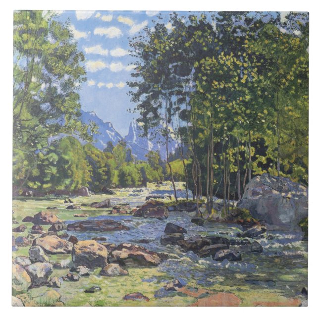 Black Lutschina (av Ferdinand Hodler) Kakelplatta (Framsidan)
