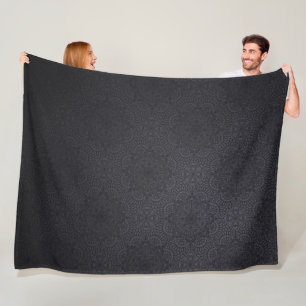 Black Luxury prydental mandala Fleecefilt