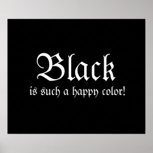 Black Lycklig Färg Morticia Addams Poster