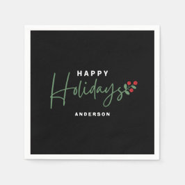 Black Lycklig Helgdag Pappersservett