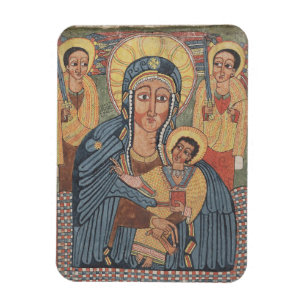 Black Madonna and Child, Etiopian God Jul Magnet