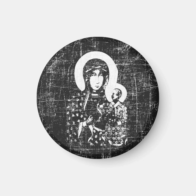 Black Madonna från Czestochowa Magnet (Framsidan)
