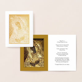 BLACK MADONNA i Golden Riza Oklad Revetment Card Folierat Kort
