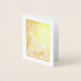 BLACK MADONNA i Golden Riza Oklad Revetment Card Folierat Kort