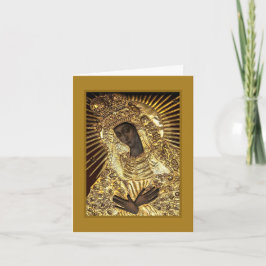 BLACK MADONNA i Golden Riza Oklad Revetment Card Kort