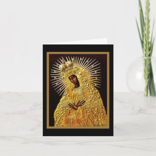 BLACK MADONNA i Golden Riza Oklad Revetment Card Kort